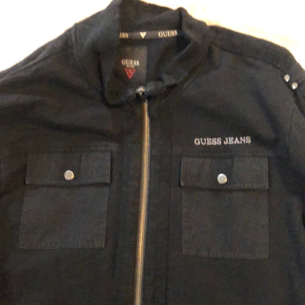 Guess zip up shirt